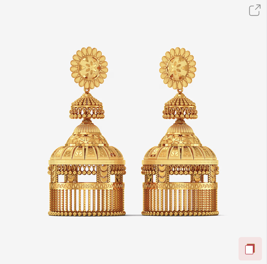 Grandeur Tassel Gold Jhumkas