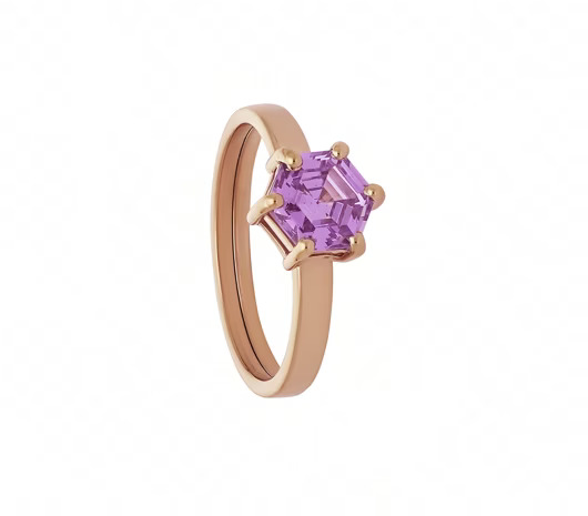 Violet Spark 18 kt Rose Gold Ring