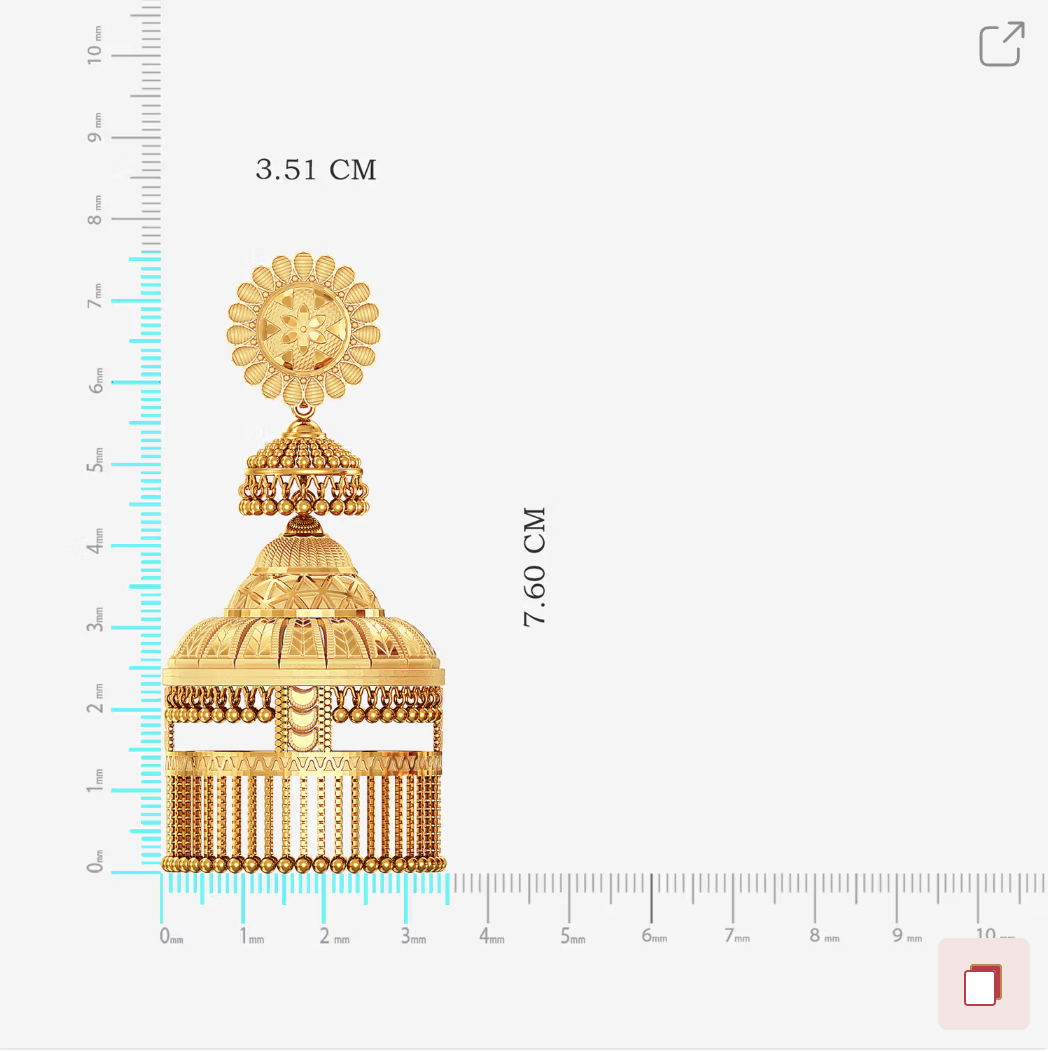 Grandeur Tassel Gold Jhumkas